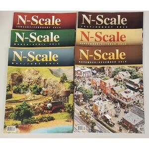 Lot of 6 N-Scale Magazine 2014 Full Year Jan/Feb – Nov/Dec Model Railroading